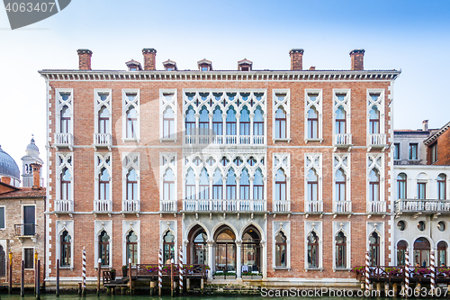 Image of 300 years old venetian palace facade from Canal Grande