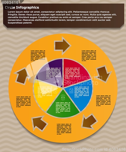 Image of circular infographic design template