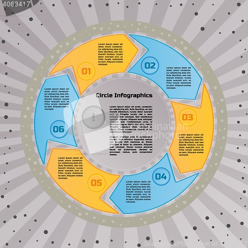 Image of circular infographic design template