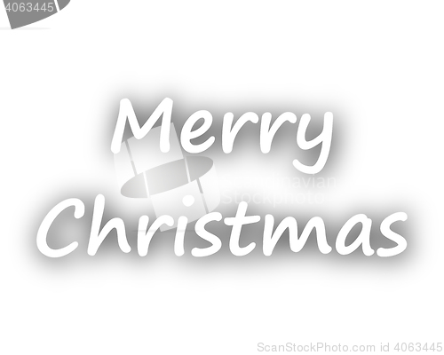 Image of Merry Christmas greetings on white