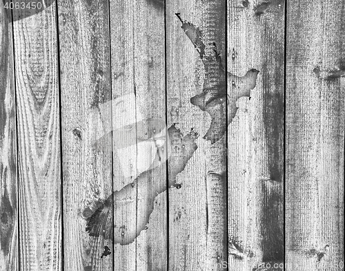 Image of Map of New Zealand on wood,