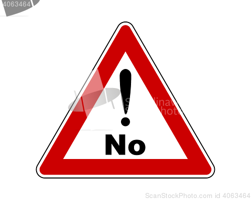 Image of Attention sign no with exclamation mark