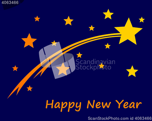 Image of Happy New Year on blue sky