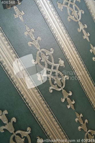 Image of old-time green wallpaper