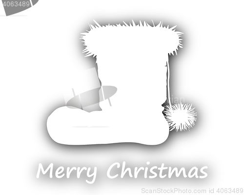 Image of Merry Christmas with santa boots