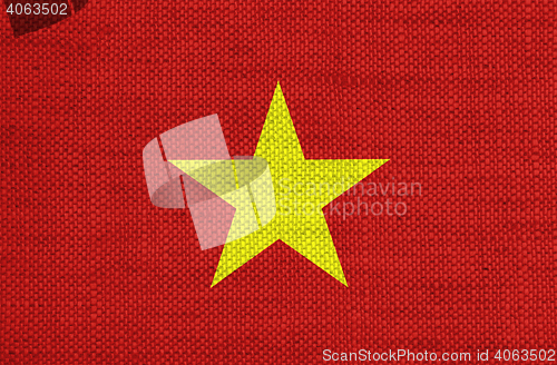 Image of Flag on old linen