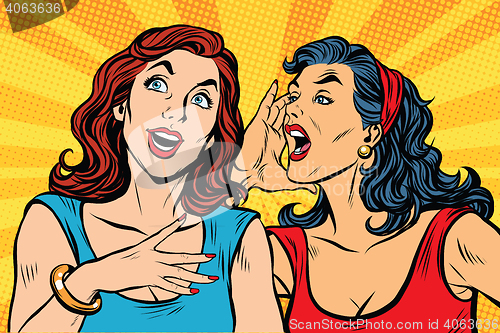 Image of two girls pop art scream
