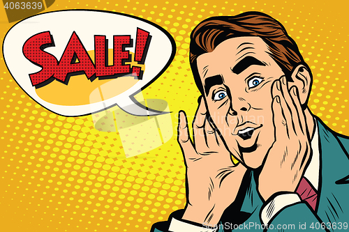 Image of Wow man sale pop art illustration