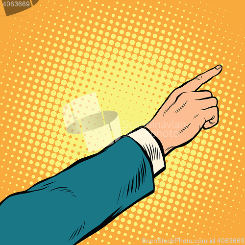 Image of Retro hand pointing to the right up