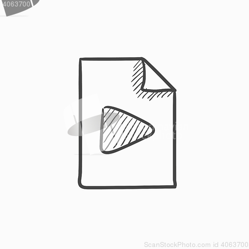 Image of Audio file sketch icon.