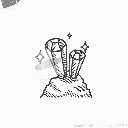 Image of Gemstones sketch icon.