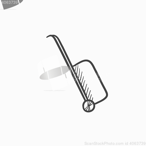 Image of Suitcase sketch icon.