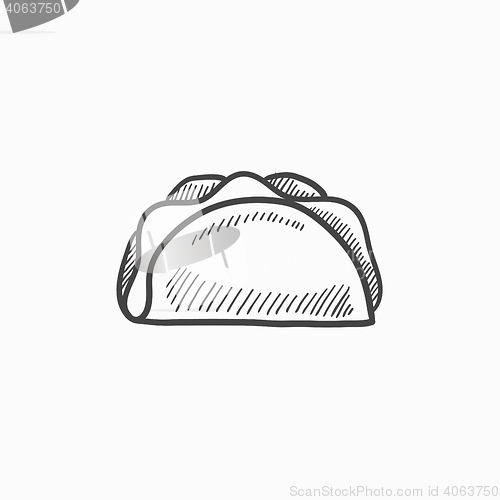 Image of Taco sketch icon.