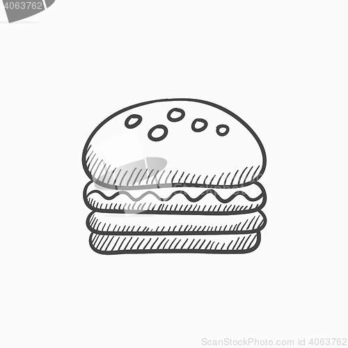 Image of Hamburger sketch icon.