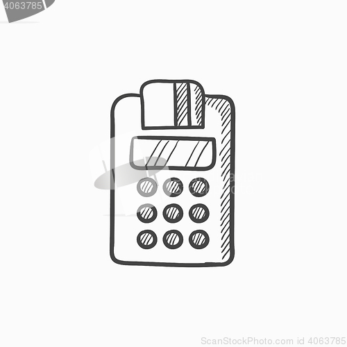 Image of Cash register sketch icon.