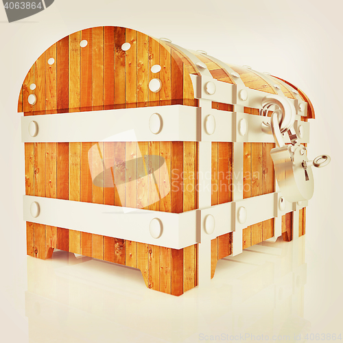 Image of The chest. 3D illustration. Vintage style.