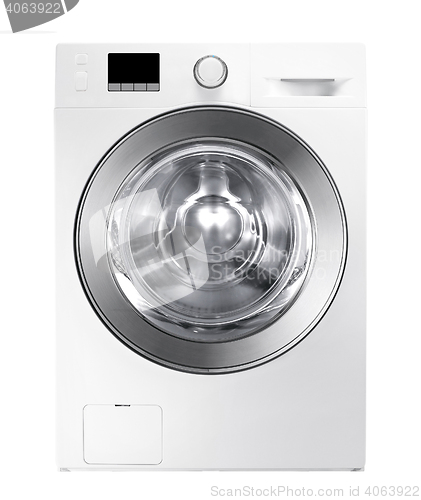 Image of washing machine on white background