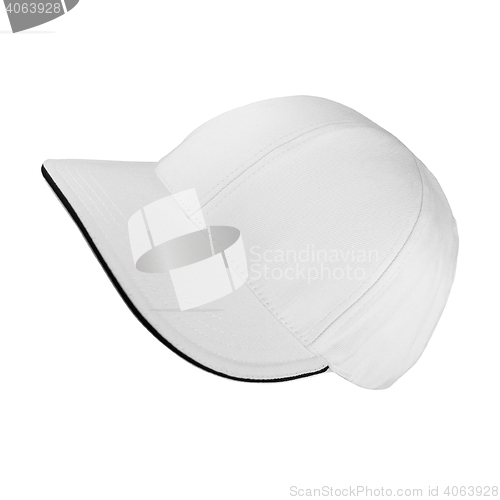 Image of White Baseball Hat Isolated 