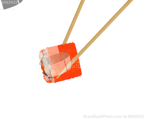 Image of Sushi roll  isolated on white