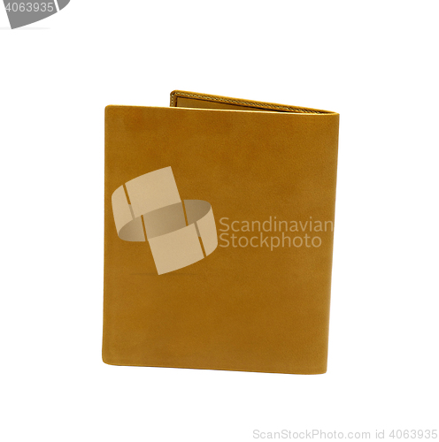 Image of Brown leather wallet isolated