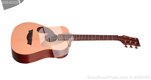 Image of classical acoustic guitar isolated