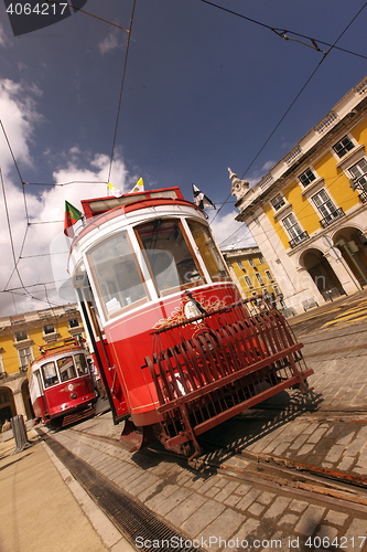 Image of EUROPE PORTUGAL LISBON TRANSPORT FUNICULAR TRAIN