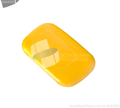 Image of Yellow soap isolated 