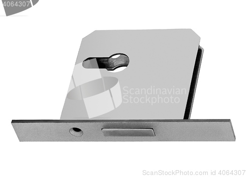 Image of conventional mortise lock for door