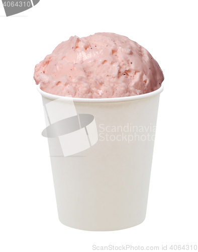 Image of Vanilla ice cream scoop in paper cup