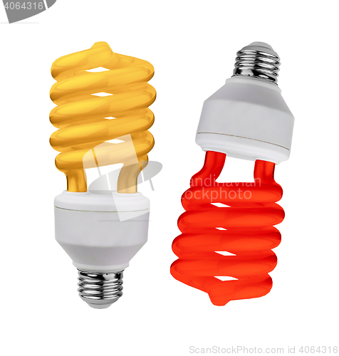 Image of light bulb on white background