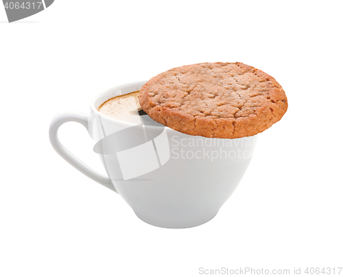 Image of Cup of coffee and a cookie