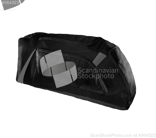 Image of big black travel bag on white