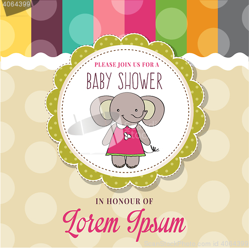 Image of baby shower card with cute little mouse