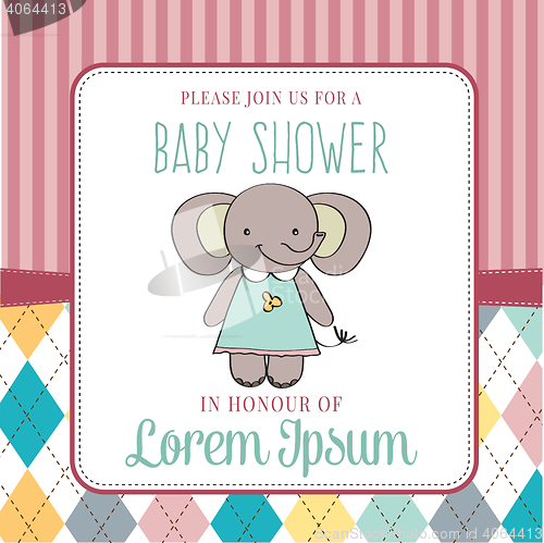 Image of baby shower card with cute little mouse