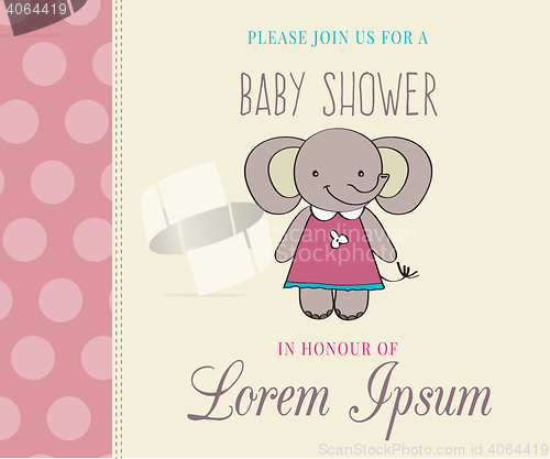 Image of baby shower card with cute little mouse