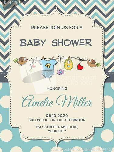 Image of Beautiful baby boy shower card