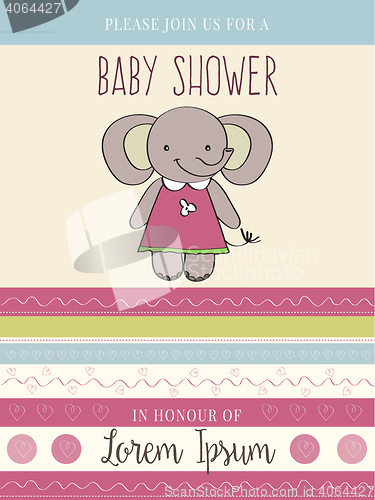 Image of baby shower card with cute little mouse