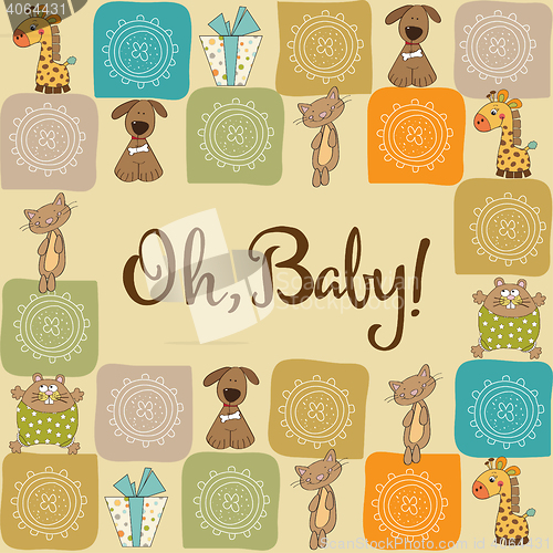 Image of baby shower card with animals