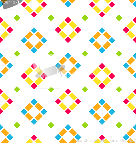 Image of Seamless Pattern with Colored Rhombus, Regular Background