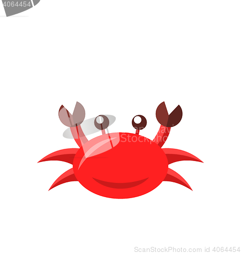 Image of Cartoon funny crab isolated on white background