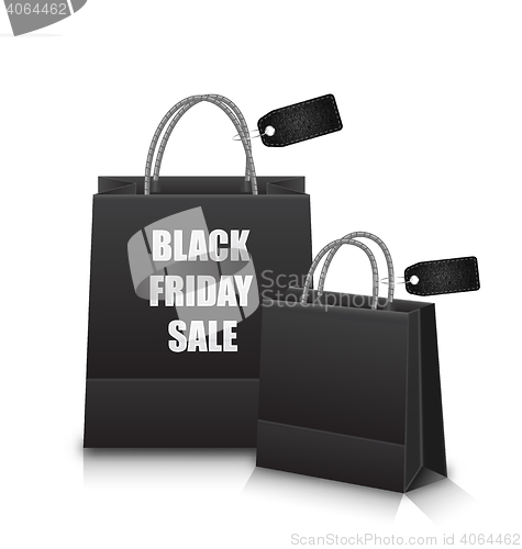 Image of Sale Shopping Bags with Discount for Black Friday Sales -