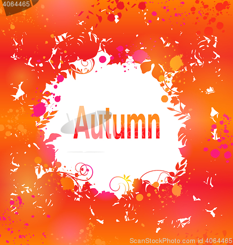 Image of Autumn Grunge Background, Abstract Decorative Frame