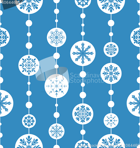 Image of Seamless christmas pattern xmas ball toys snowflakes