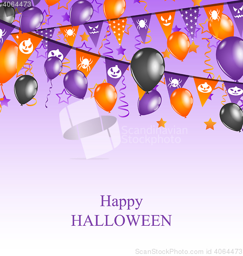 Image of  Halloween Background with Hanging Bunting
