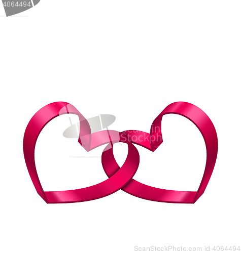 Image of Couple Hearts for Happy Valentines Day Isolated