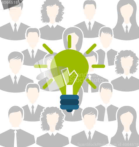 Image of Group of business people gather together, process of generating 