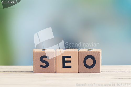 Image of SEO sign on a table