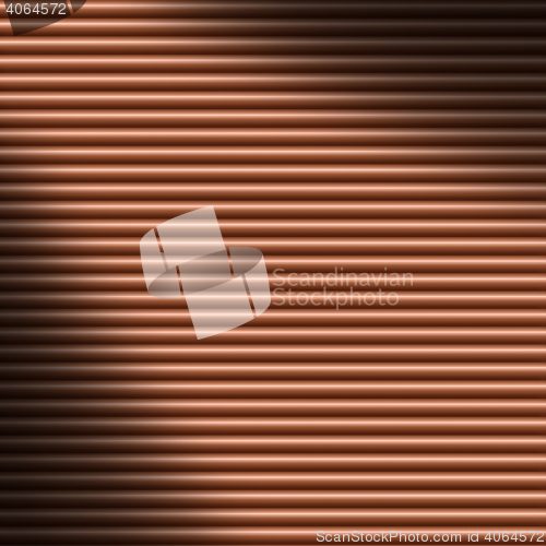 Image of Copper-colored tube background texture lit diagonally