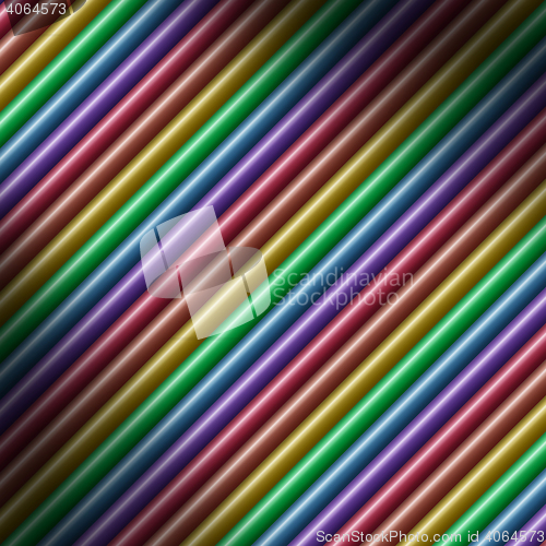 Image of Diagonal multicolored tube background lit diagonally