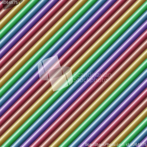 Image of Diagonal multicolored tube background, seamlessly tileable